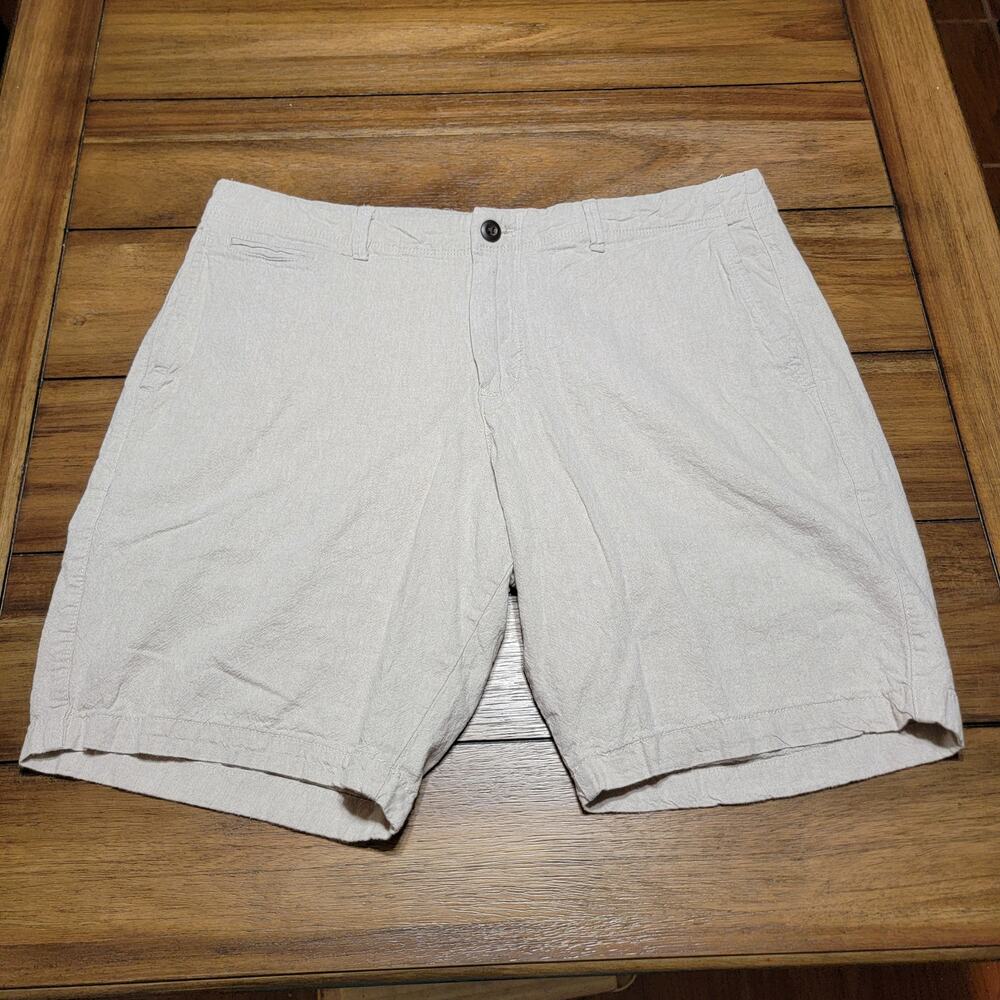 GAP 55% Linen Beige Men's Shorts - Size 35